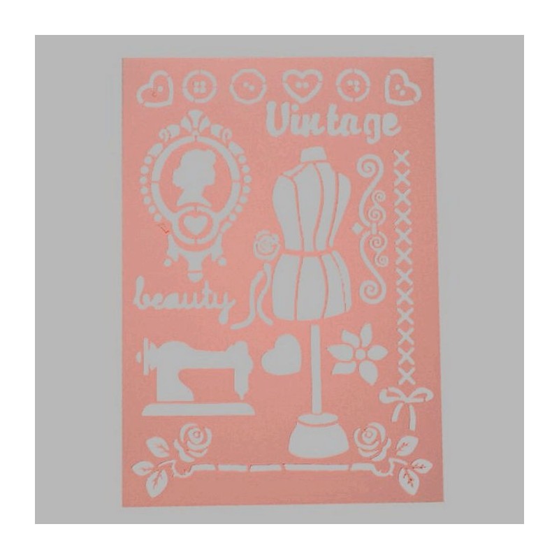vintage sjabloon transparant 21 x 29,7 cm afwasbaar
