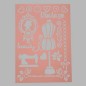 vintage sjabloon transparant 21 x 29,7 cm afwasbaar