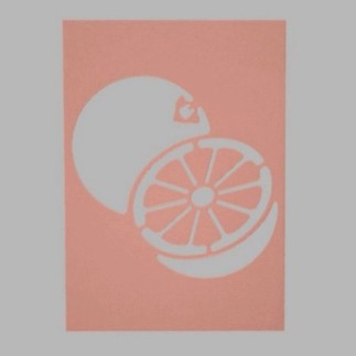 appelsien sjabloon transparant 15 x 21 cm afwasbaar
