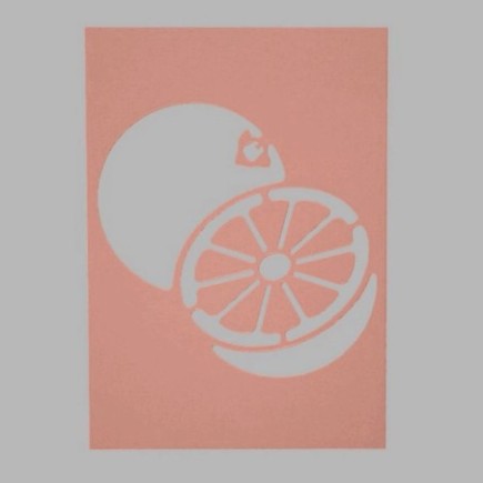 appelsien sjabloon transparant 15 x 21 cm afwasbaar