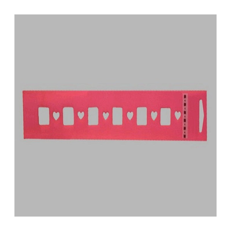 blokken en harten sjabloon kleur roze 5 x 30 cm