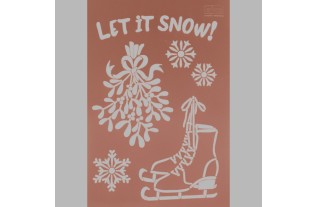 let it snow sjabloon transparant 21 x 29,7 cm afwasbaar
